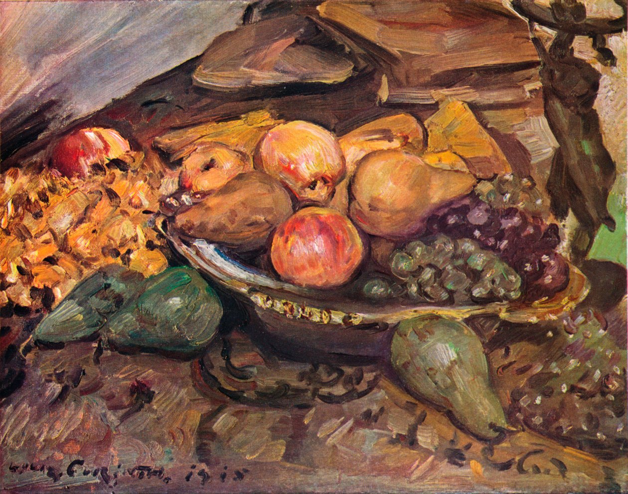 Csendélet gyümölccsel, XX. század alkotó: Lovis Corinth