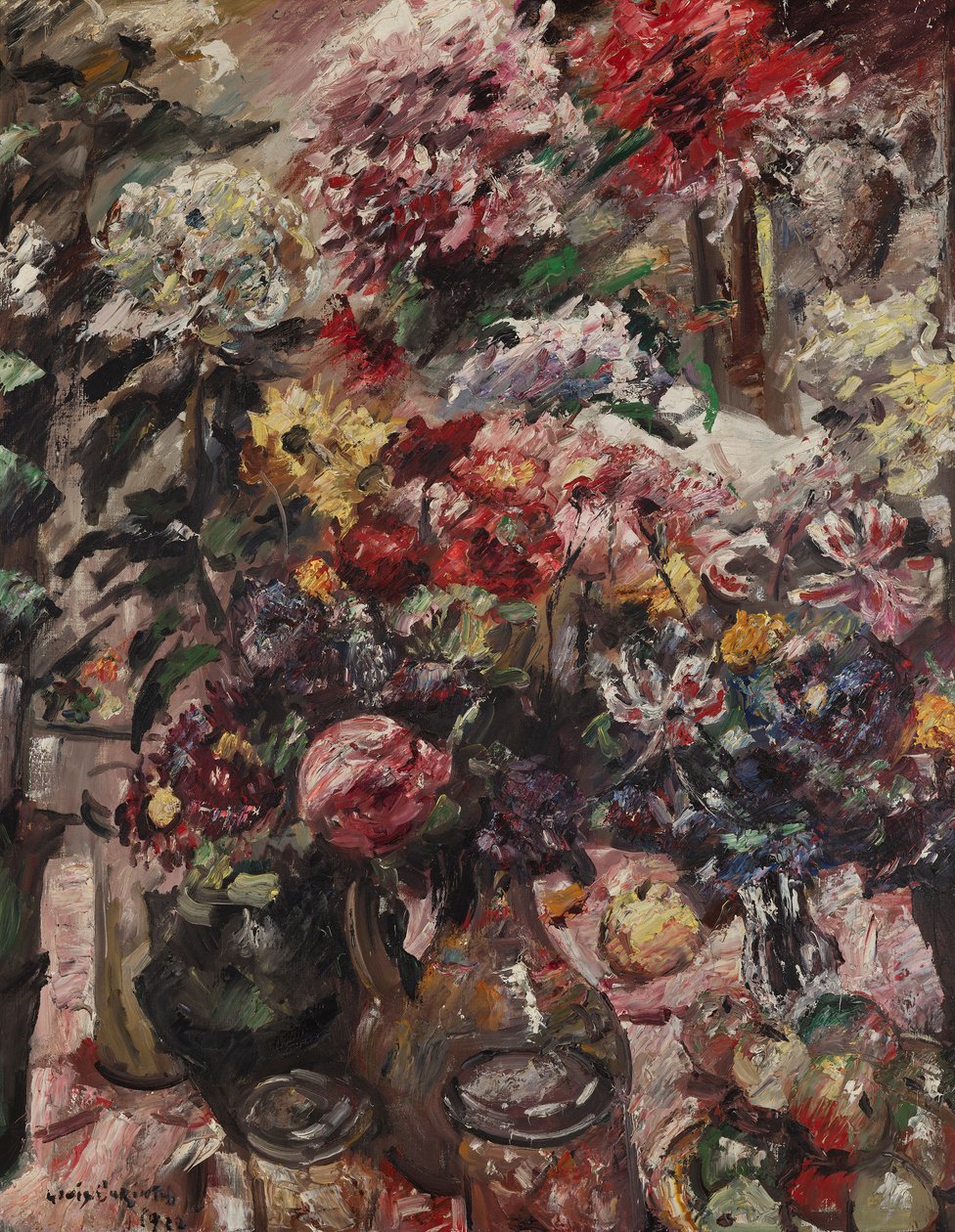 Csendélet krizantémokkal és amarilliszekkel alkotó: Lovis Corinth