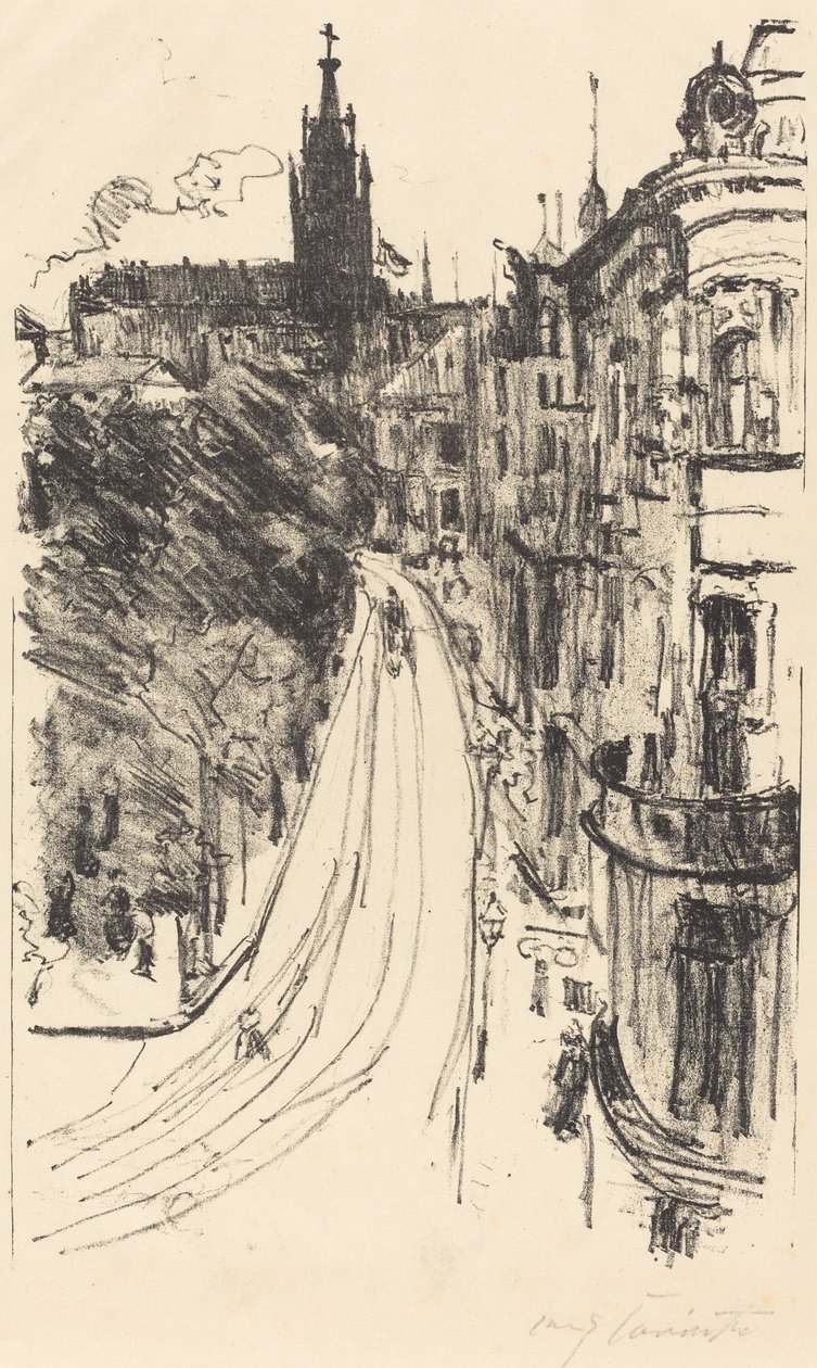 Strasse a Koenigsberg utcában, Koenigsbergben, 1918. alkotó: Lovis Corinth