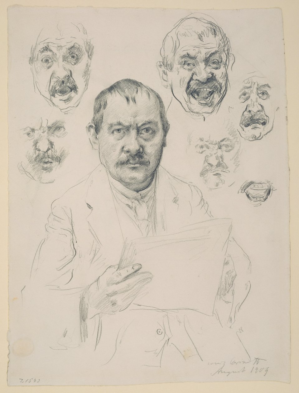 Egy önarcképhez kapcsolódó tanulmányok alkotó: Lovis Corinth