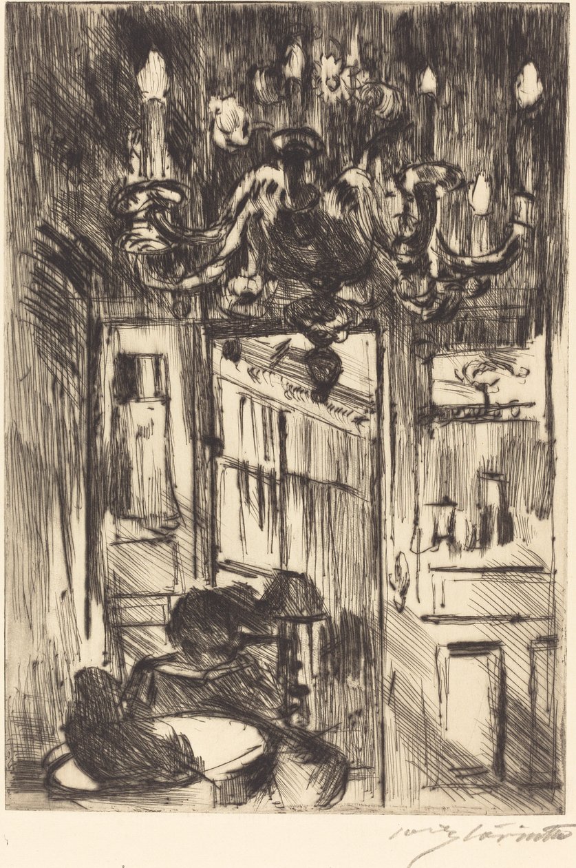 A csillár alatt (Csillár alatt) alkotó: Lovis Corinth