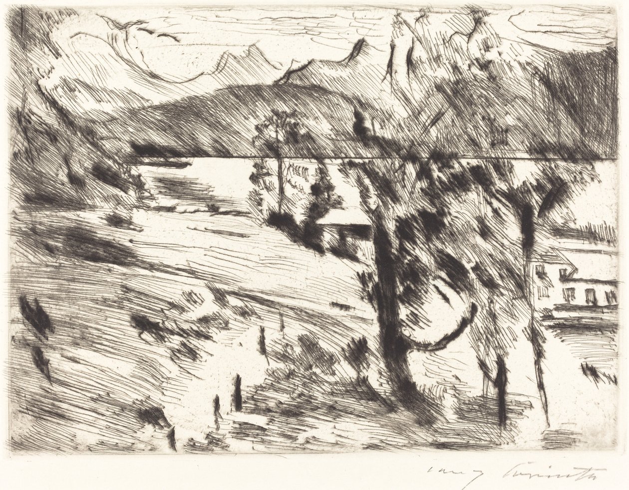 Walchensee Landschaft (Walchensee táj) alkotó: Lovis Corinth