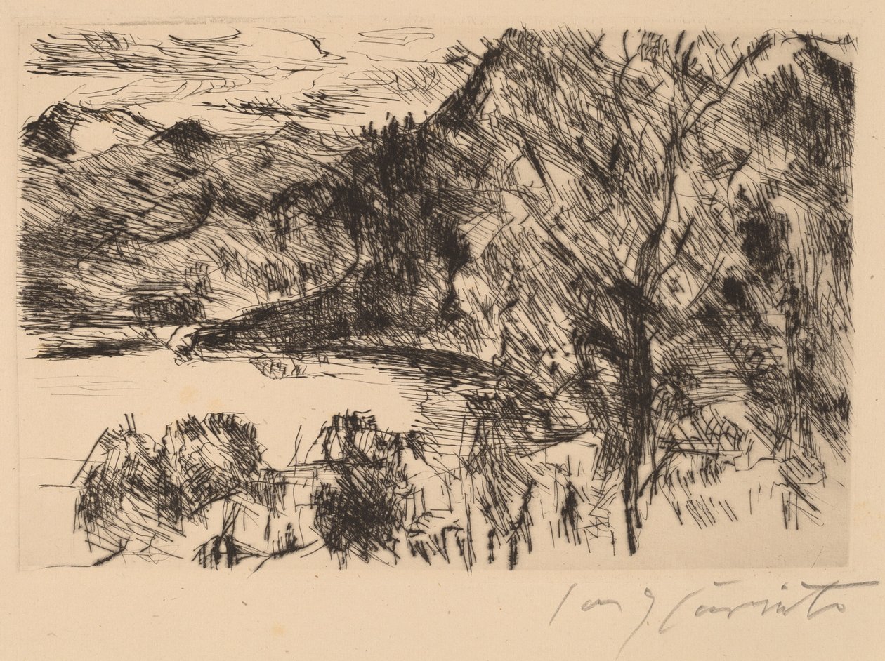 Walchensee mit Jochberg (Walchensee Jochberggel) alkotó: Lovis Corinth
