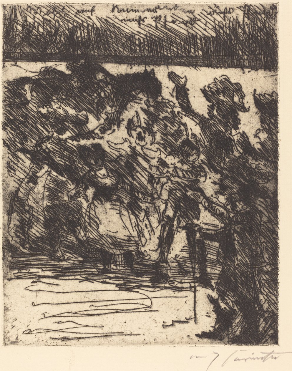 Szálljatok fel, elvtársak, lovátokra, lovatokra! Szabadság felé vonzva a mezőre!..., 1923. alkotó: Lovis Corinth