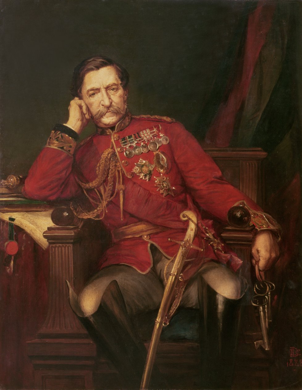 Robert, a magdalai Napier lord (1810-90) portréja alkotó: Lowes Cato Dickinson