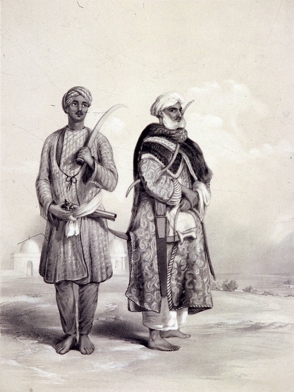 Egy zemindar és egy puthan, 1844 alkotó: Lowes Dickinson