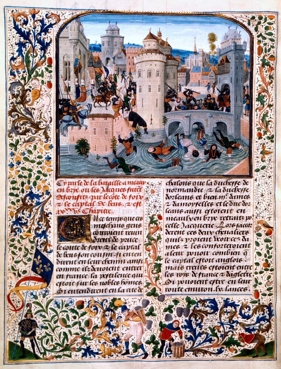 A parasztlázadók lemészárlása Meaux-ban, 1358, 1475 alkotó: Loyset Liedet