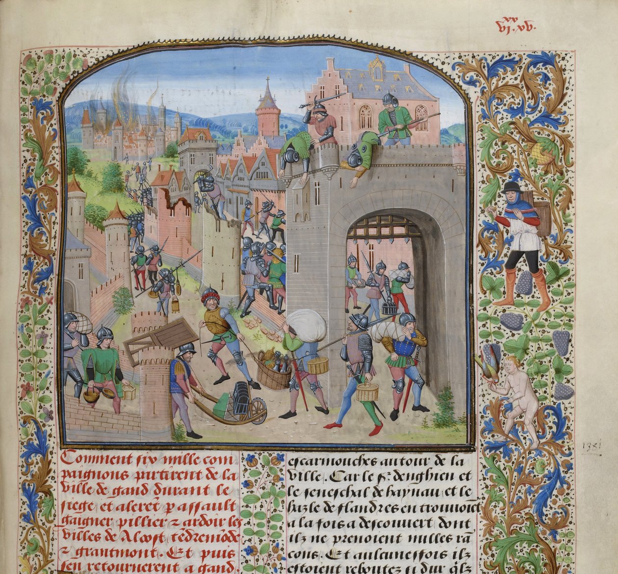Grammont városának kifosztása, kb. 1470-1475. alkotó: Loyset Liedet