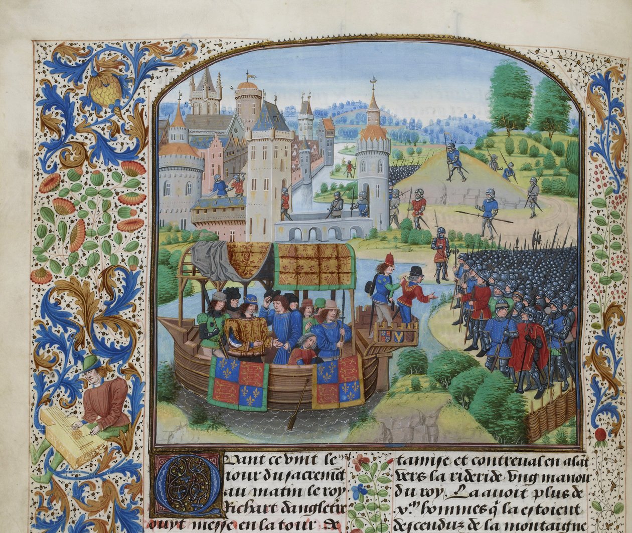 II. Richárd 1381. június 14-én találkozik a lázadókkal, körülbelül 1470-1475 között. alkotó: Loyset Liedet