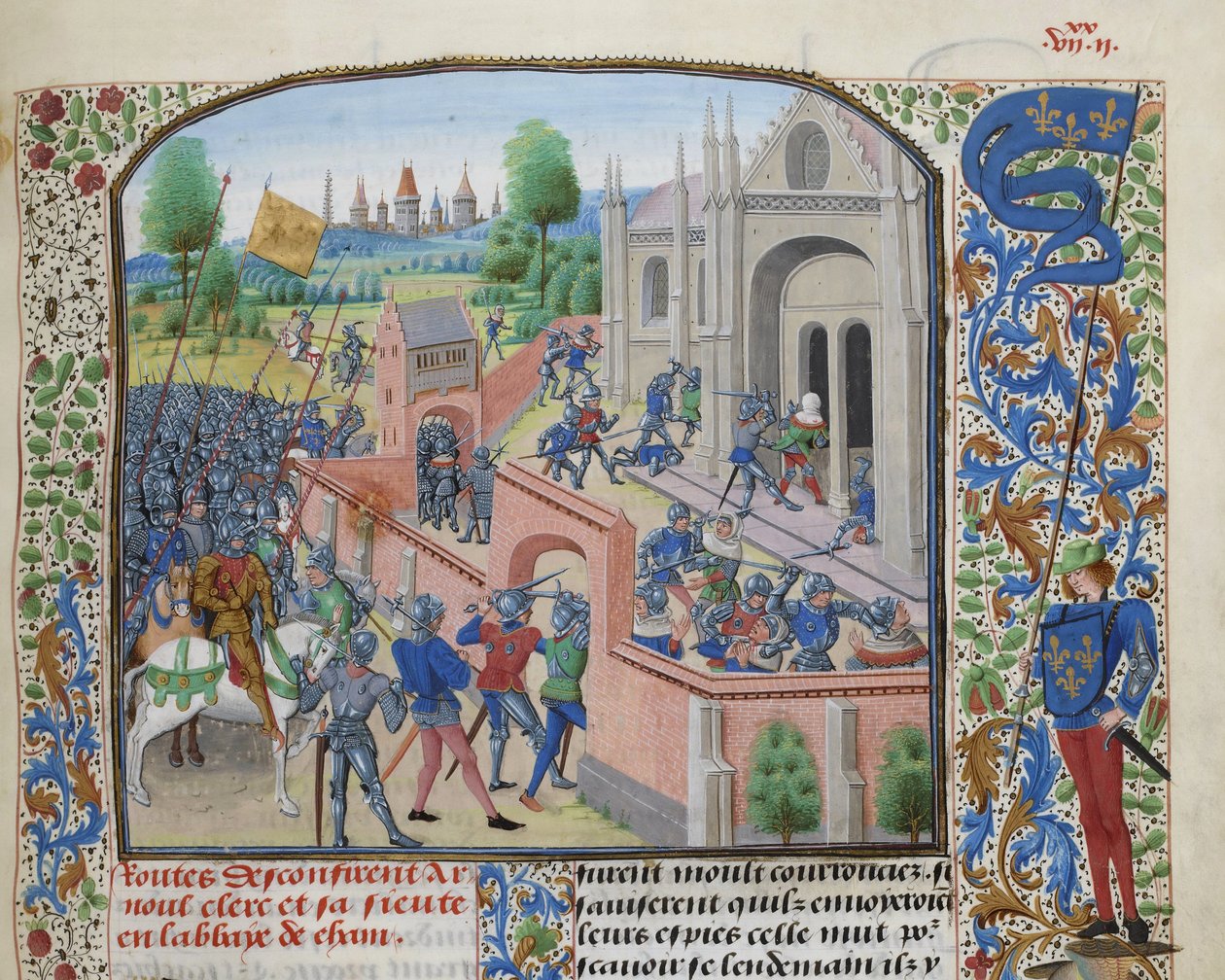 Az Ename-apátság felvétele, 1381, kb. 1470-1475. alkotó: Loyset Liedet
