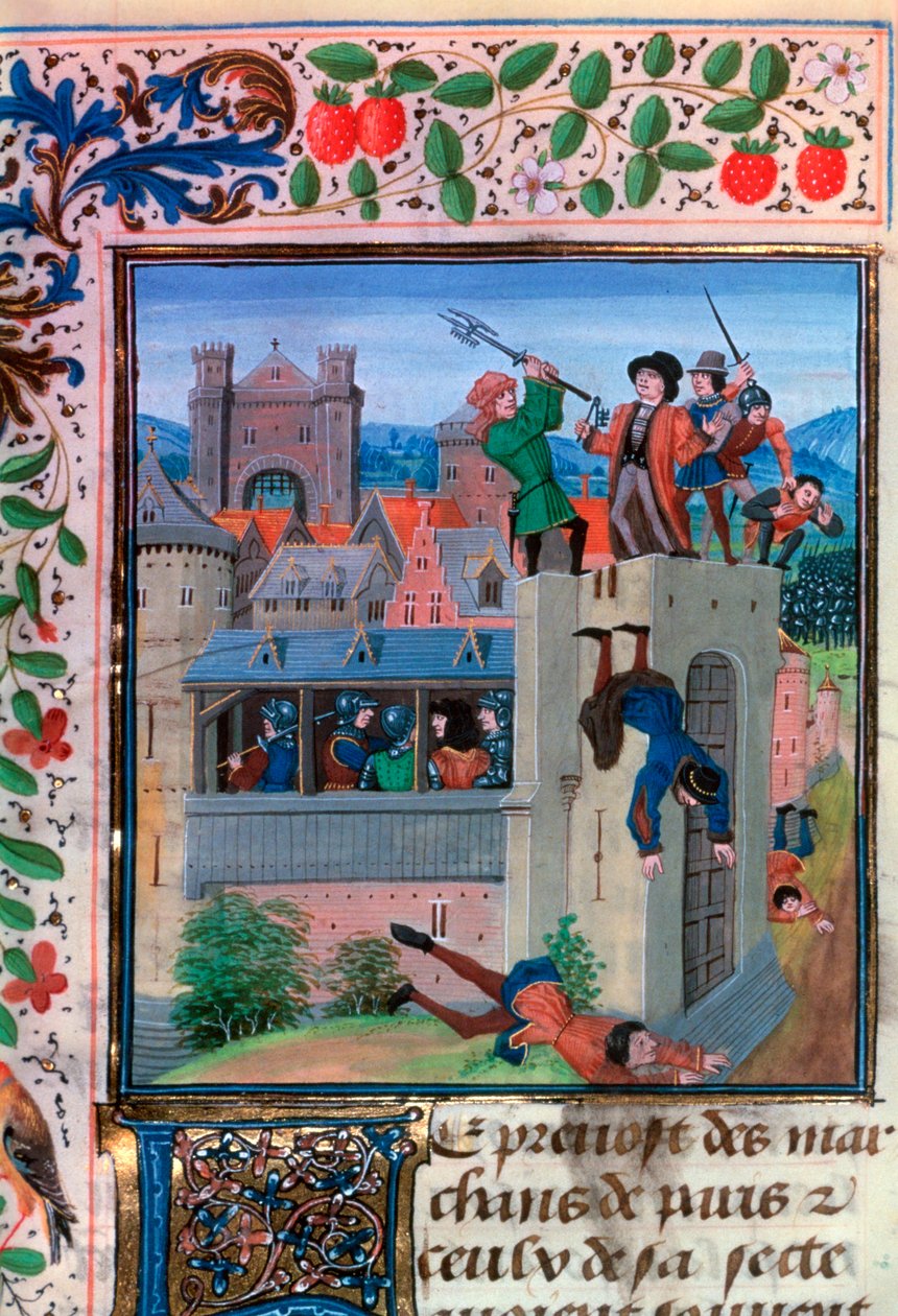 Etienne Marcel meggyilkolása, 1358, 15. század közepe alkotó: Loyset Liedet