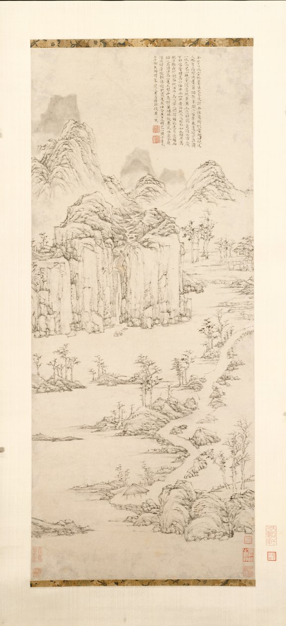 Taoista menedékhely a hegyen és a patakban (Táj a Ni Zan után [1301–1374]) alkotó: Lu Zhi