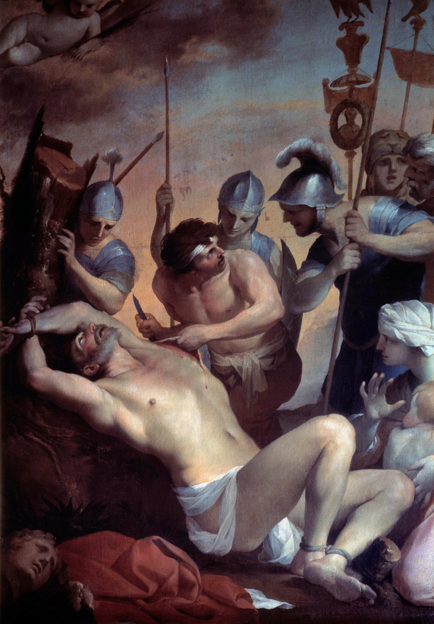Szent Barthelemy mártíromsága. Lubin Baugin (1612-1663) festménye alkotó: Lubin Baugin