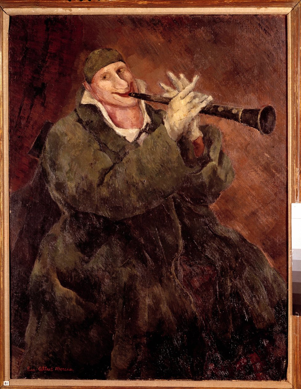 Grock trombitán Gock bohóc (1880-1959) klarinéton játszik. Luc Albert Moreau (1882-1948) festménye XX. Párizs. Városi Modern Művészeti Múzeum alkotó: Luc Albert Moreau