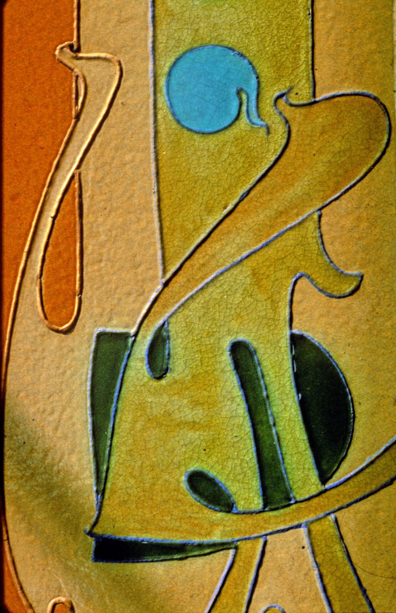 Porte Dauphine metróállomás, Párizs 75016. Részlet a dekorációból. Hector Guimard (1867-1942) építész, megvalósítás 1905. alkotó: Luc Boegly