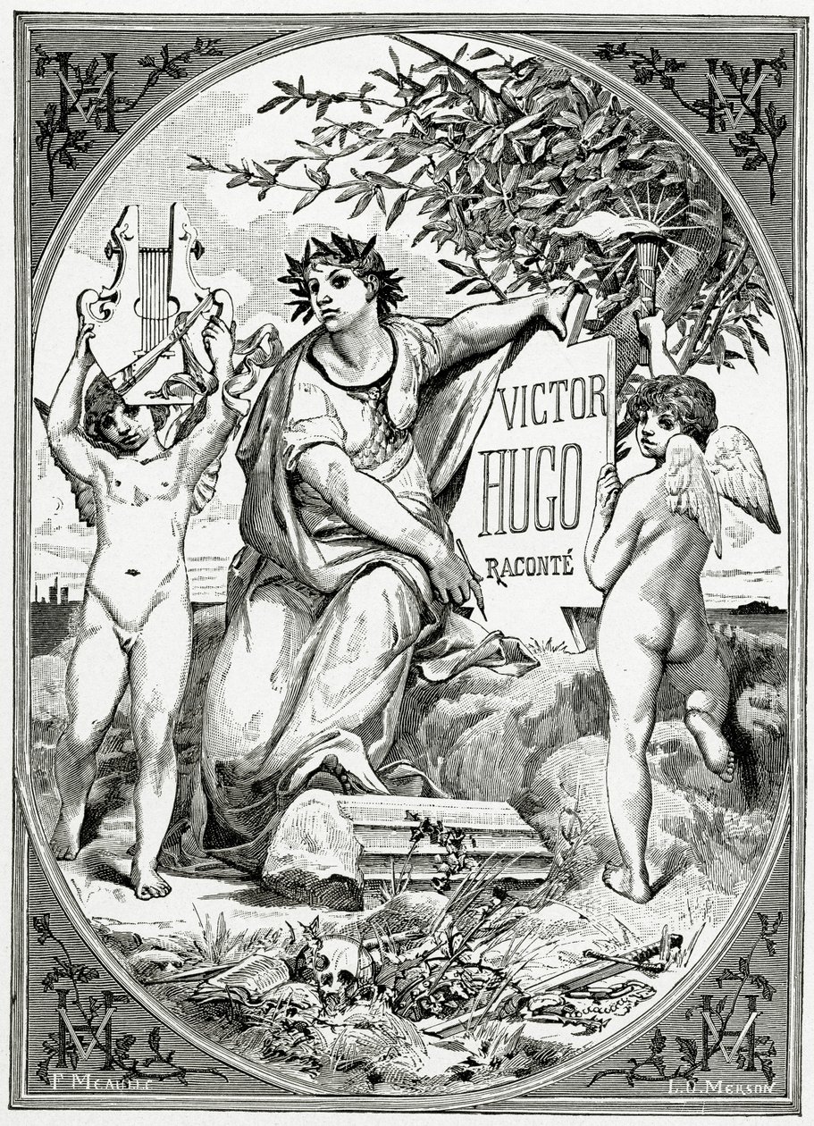 Victor Hugo életének tanúja, 19. század (színes metszet) alkotó: Luc Oliver Merson