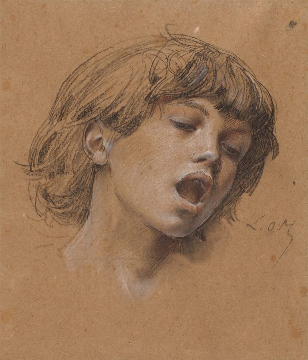 A zenei fiúéneklési tanulmány vezetője, c. 1898. alkotó: Luc Olivier Merson