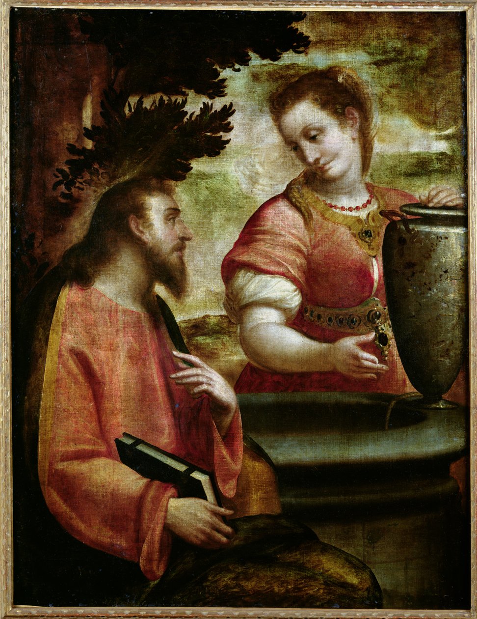 Krisztus és a szamáriai asszony, 1575-80 körül alkotó: Luca Cambiaso