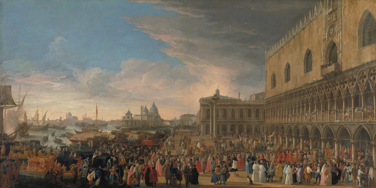 A francia nagykövet belépése Velencébe 1706 -ban alkotó: Luca Carlevarijs