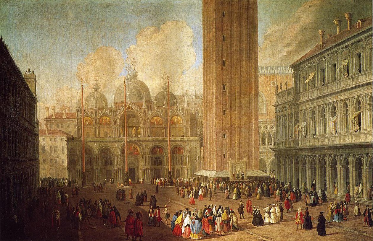 Piazza San Marco, Velence, 1722 körül alkotó: Luca Carlevaris