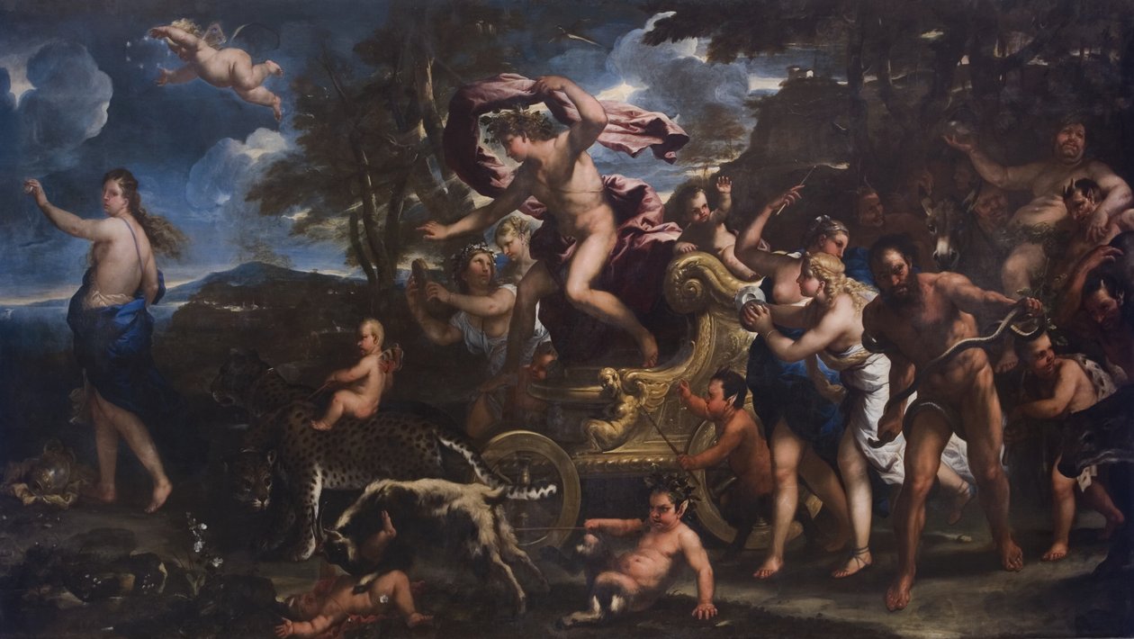 Bacchus és Ariadne, 1677 alkotó: Luca Giordano