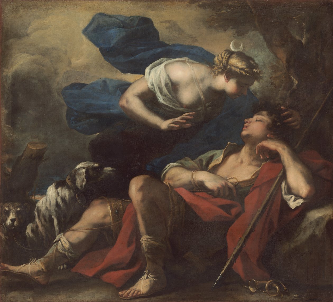 Diana és Endymion, 1675-80 körül alkotó: Luca Giordano
