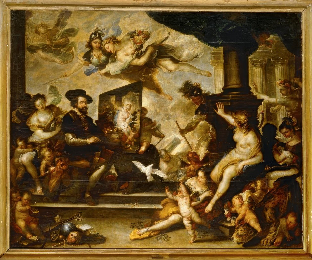 Rubens festmény közben: A béke allegóriája alkotó: Luca Giordano