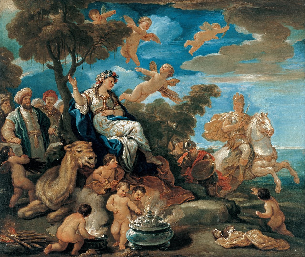 A világ négy részének sorozata. Ázsia alkotó: Luca Giordano