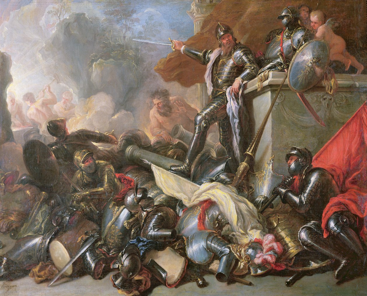 A háború, 1690-1700 alkotó: Luca Giordano