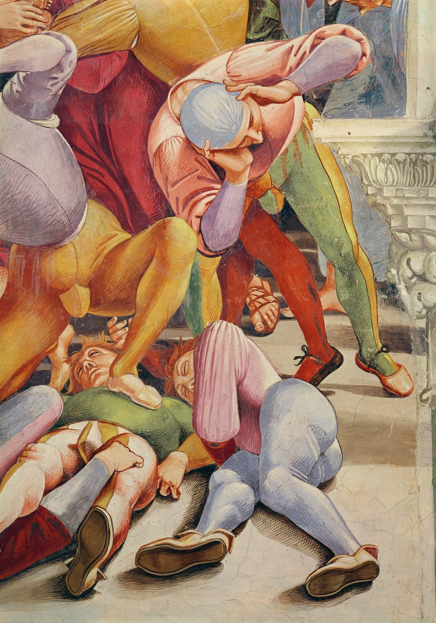 Részlet a prófétákról és a világvégéről, a Madonna di San Brizio-kápolna bejárati fala, 1499-1504 (434199 részlet) alkotó: Luca Signorelli