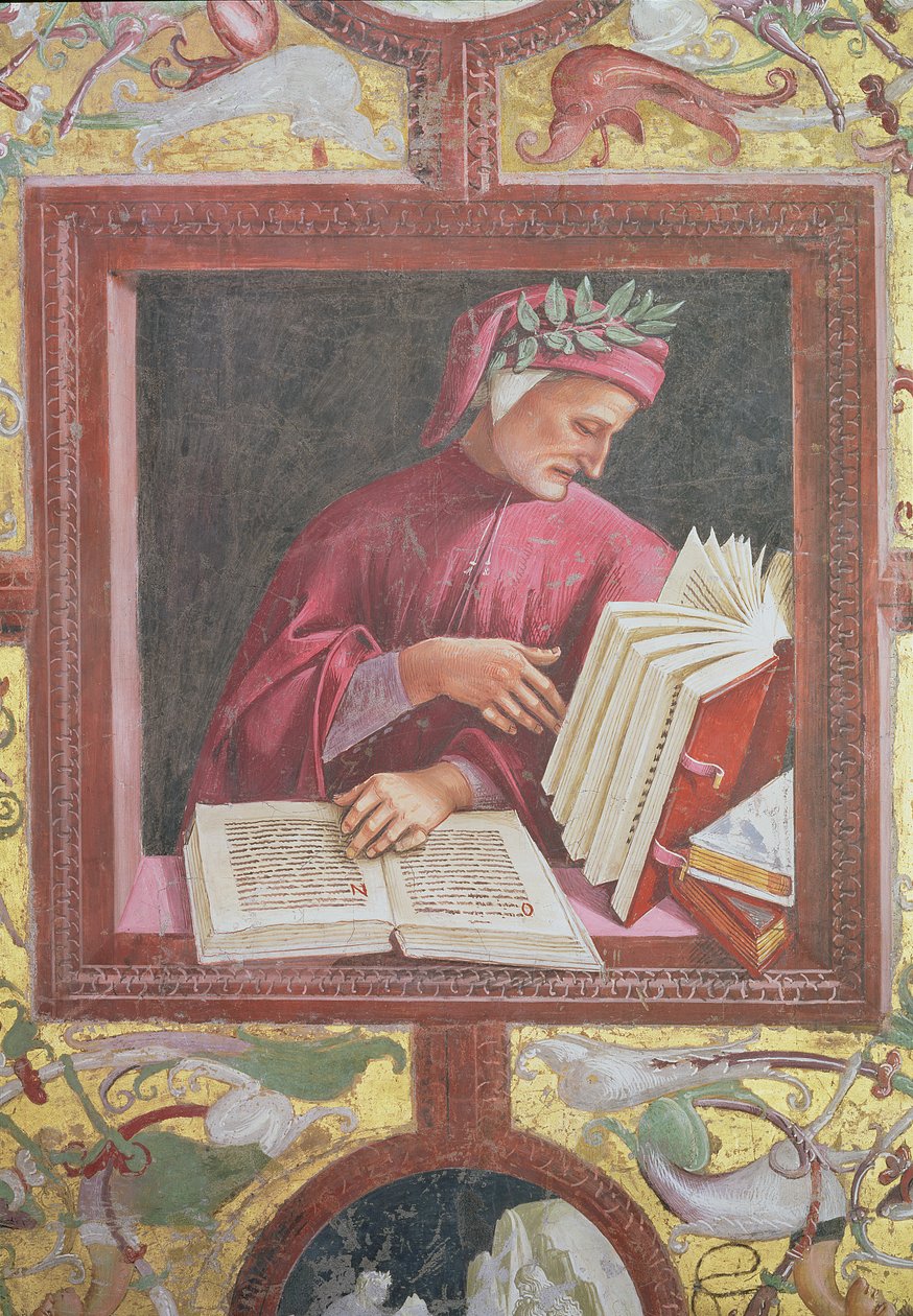 Dante költő (1265-1321) részlet az Utolsó ítélet ciklusból a San Brixio kápolnában, 1499-1504 alkotó: Luca Signorelli