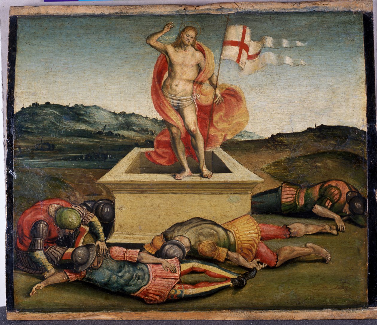 Krisztus feltámadása, 1507 körül (tempera nyárfán) alkotó: Luca Signorelli