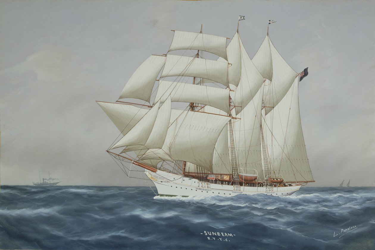 The Sun Beam under Full Sail (guache papíron) (lásd 197336) alkotó: Luca Papaluca