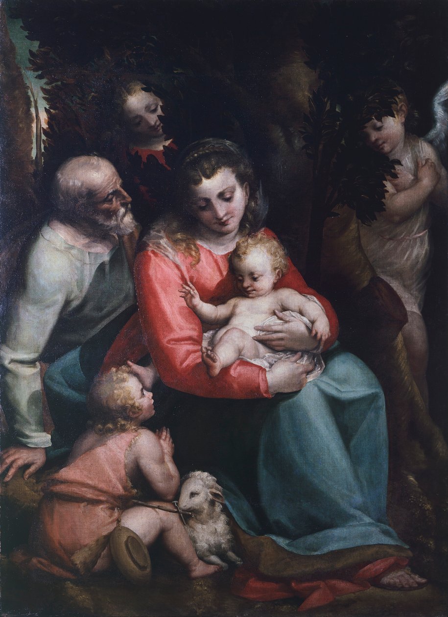 Madonna gyermekkel és szentekkel, Luca Cambiaso (1527-1585) alkotó: Luca Cambiaso