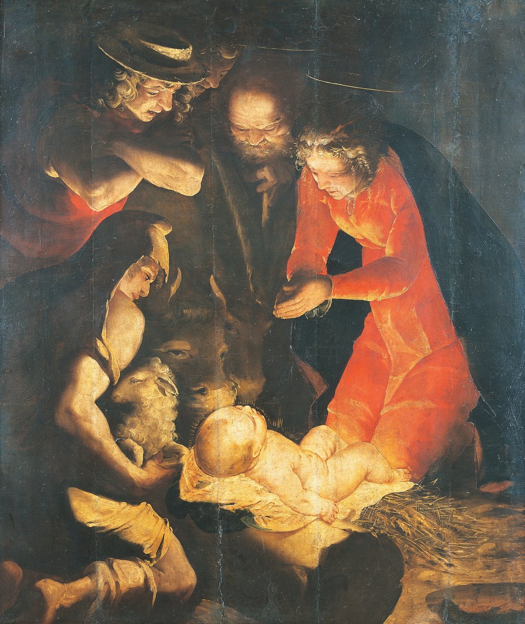 A Pásztorok imádása, Luca Cambiaso (1527-1585), olaj, vászon alkotó: Luca Cambiaso