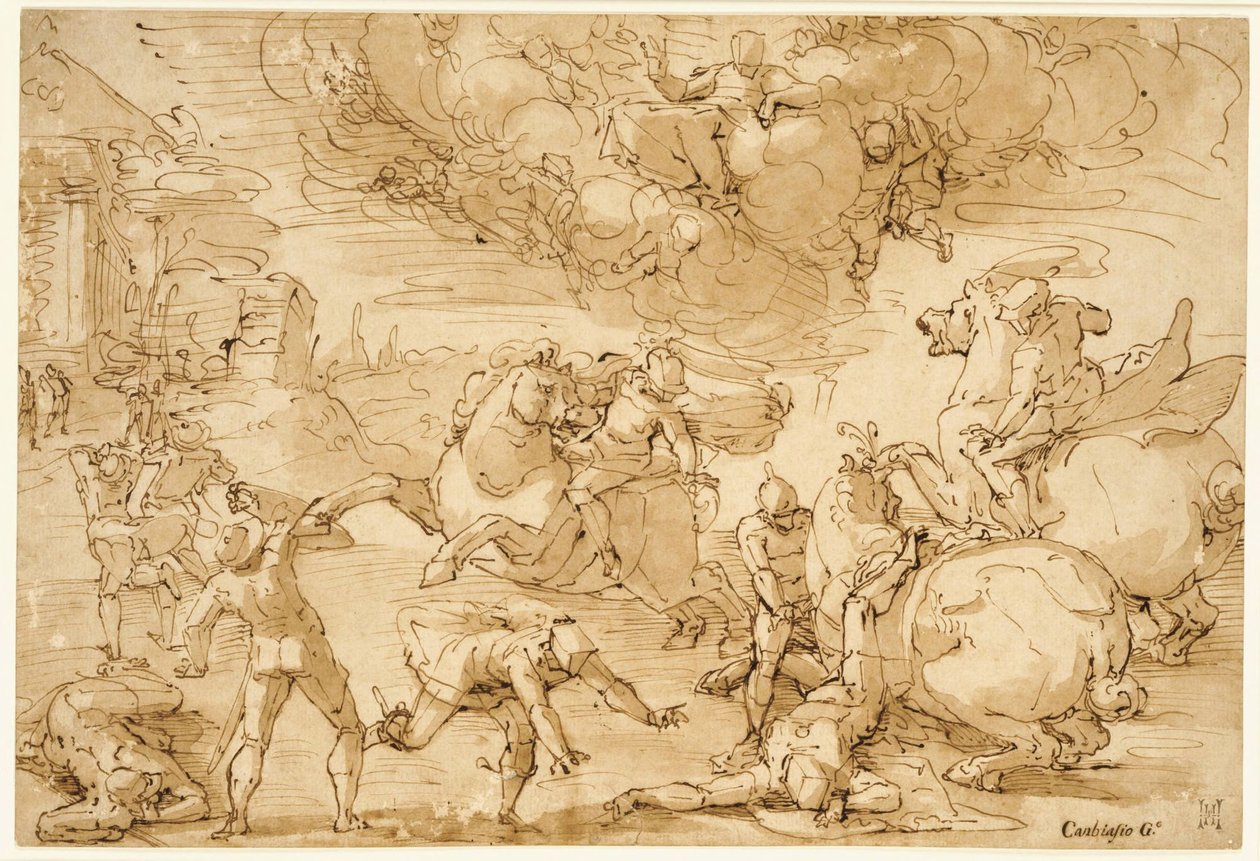Die Bekehrung des Heiligen Paulus alkotó: Luca Cambiaso