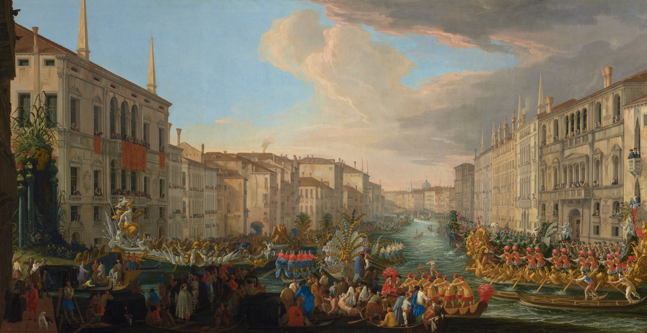 Regatta a Grand Canal csatornán IV. Frigyes dán király tiszteletére alkotó: Luca Carlevarijs