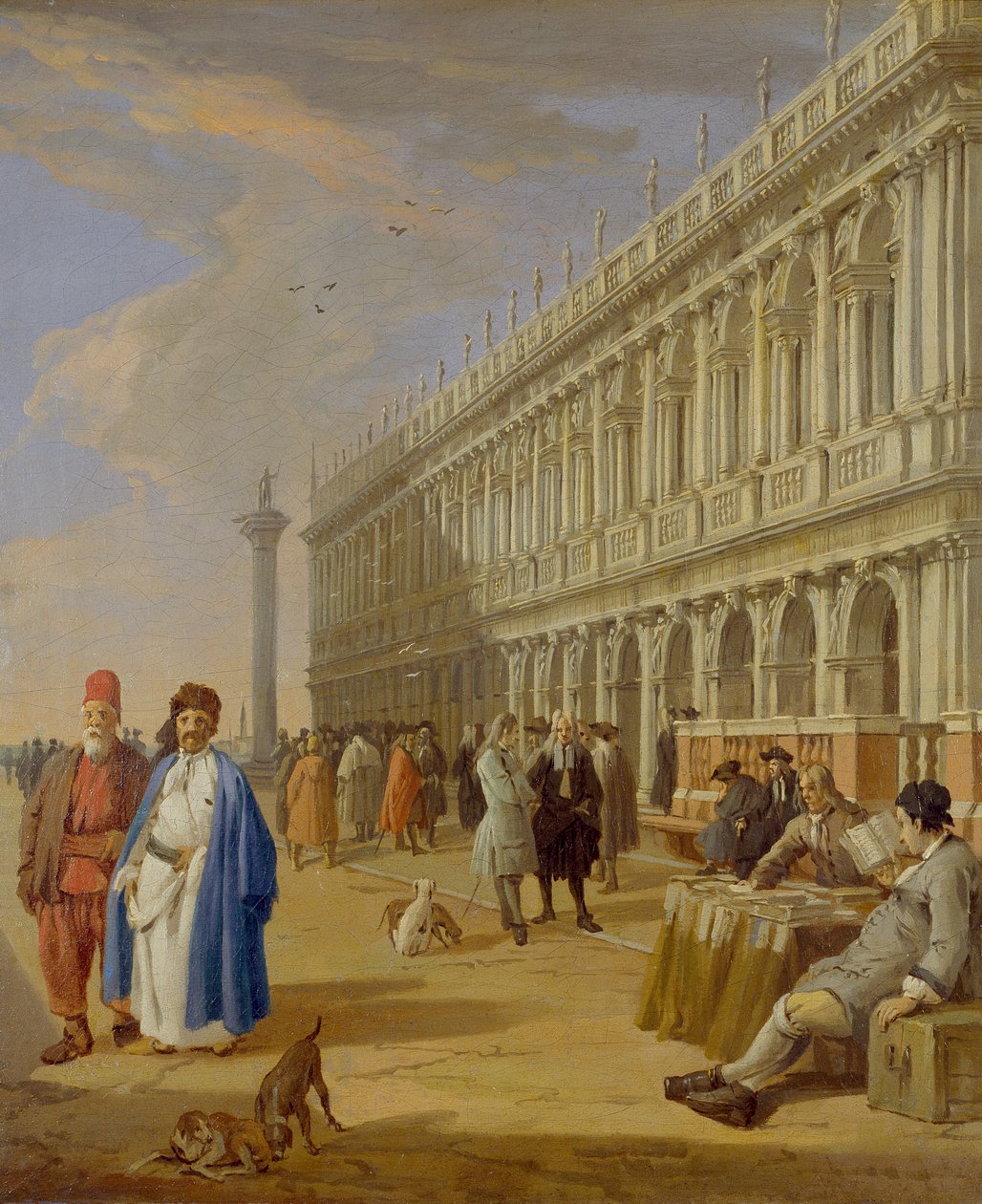 A Piazzetta, Velence, 1720-1729 alkotó: Luca Carlevarijs