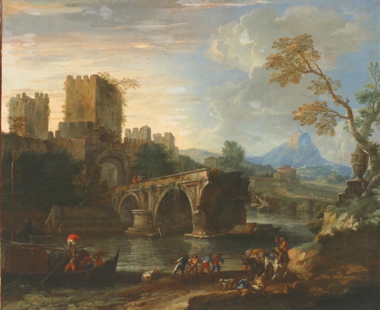 Capriccio a letört híddal. alkotó: Luca Carlevaris