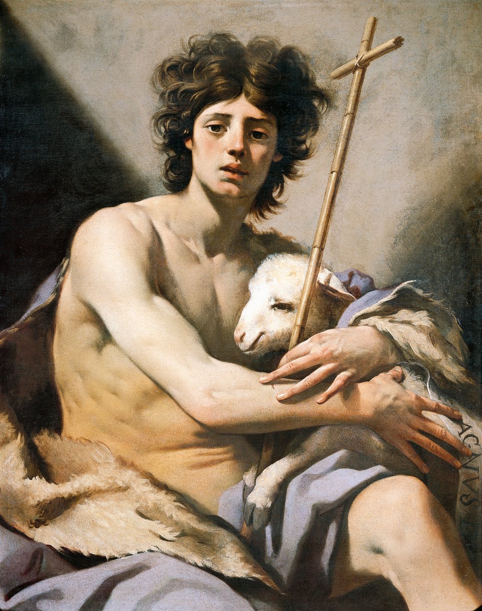 Keresztelő Szent János, Luca Ferrari (1605-1654), olaj, vászon alkotó: Luca Ferrari