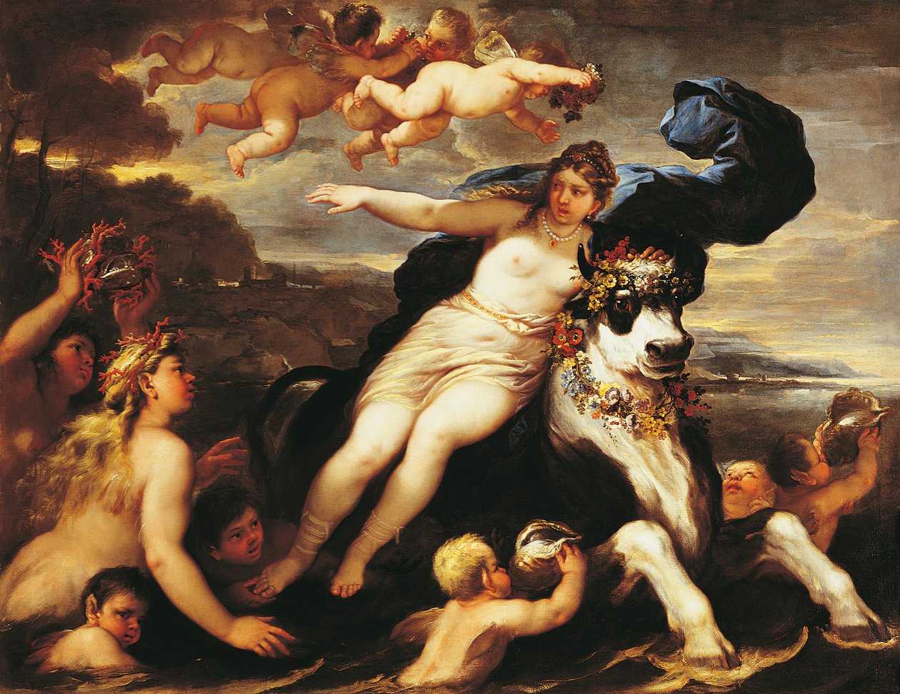 Európa addukciója, Luca Giordano (1634-1705), olaj, vászon alkotó: Luca Giordano