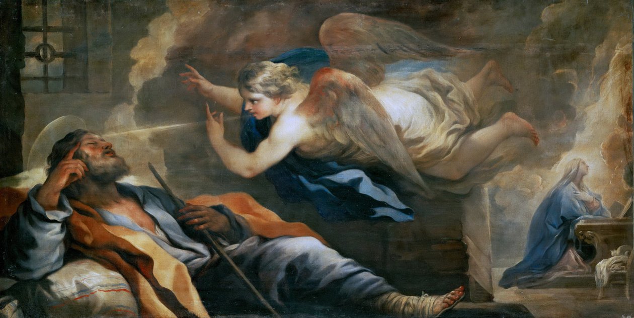 Barokk : Szent József álma par Giordano, Luca (1632-1705), kb 1696. Olaj, vászon, 97x187. Művészettörténeti Múzeum, Vienne alkotó: Luca Giordano