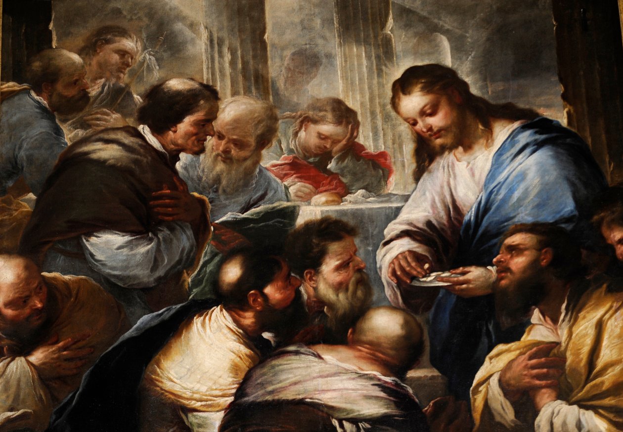 Az apostolok közössége alkotó: Luca Giordano