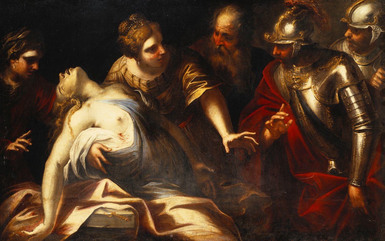 Lucretia halála, alkotó: Luca Giordano
