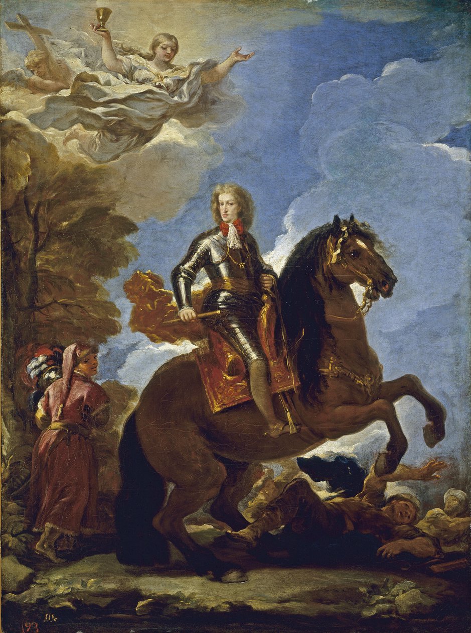 II. Károly spanyol lovas portréja, 1694 előtt alkotó: Luca Giordano