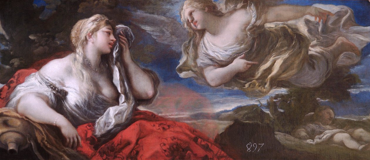 „Hágár és Izmael a sivatagban”, 17. vagy 18. század eleje alkotó: Luca Giordano