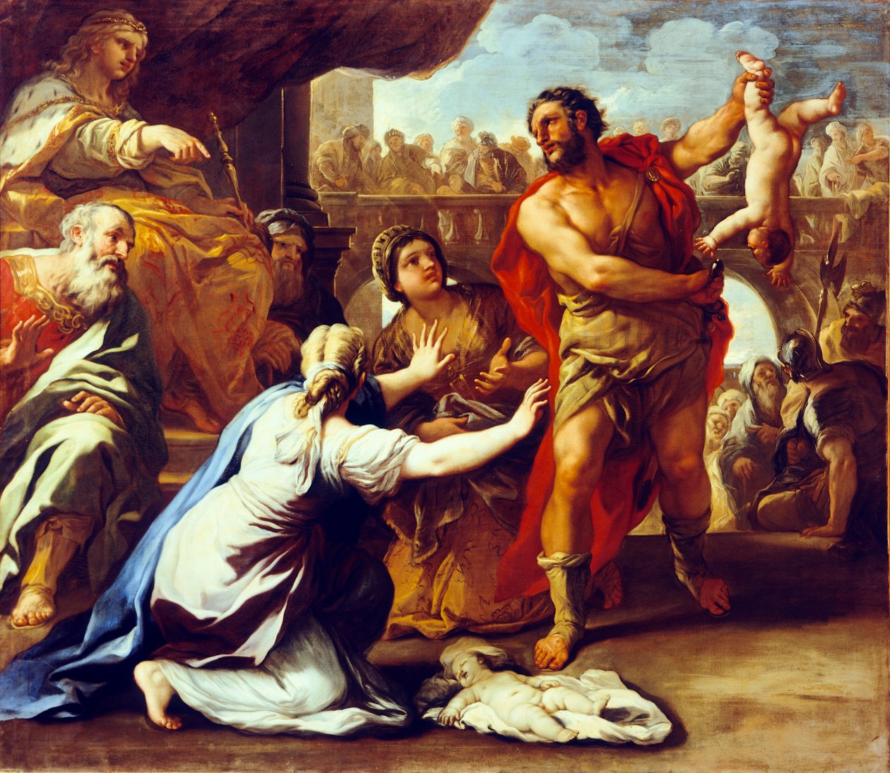 Salamon ítélete (olaj, vászon) alkotó: Luca Giordano