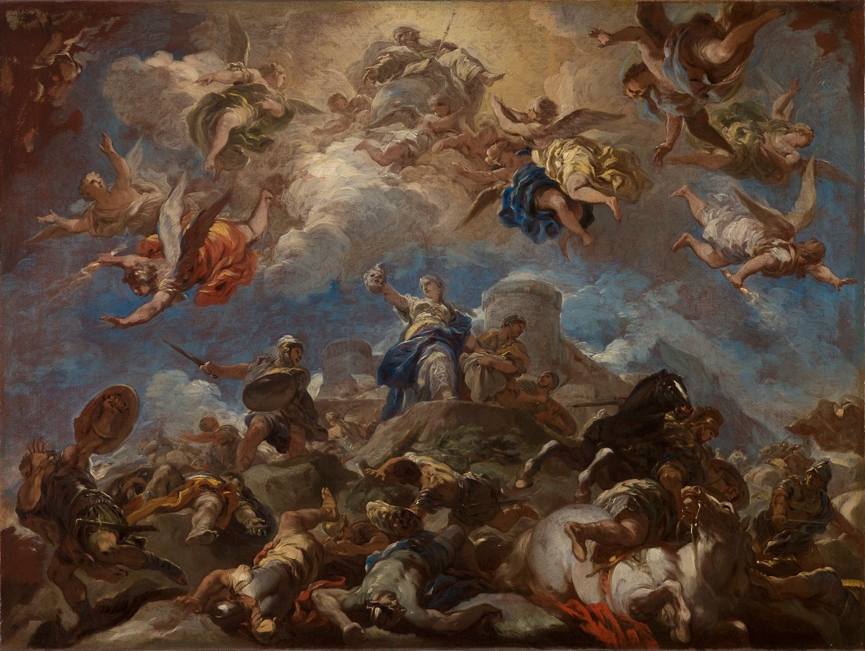 Judith bemutatja Holofernész fejét alkotó: Luca Giordano