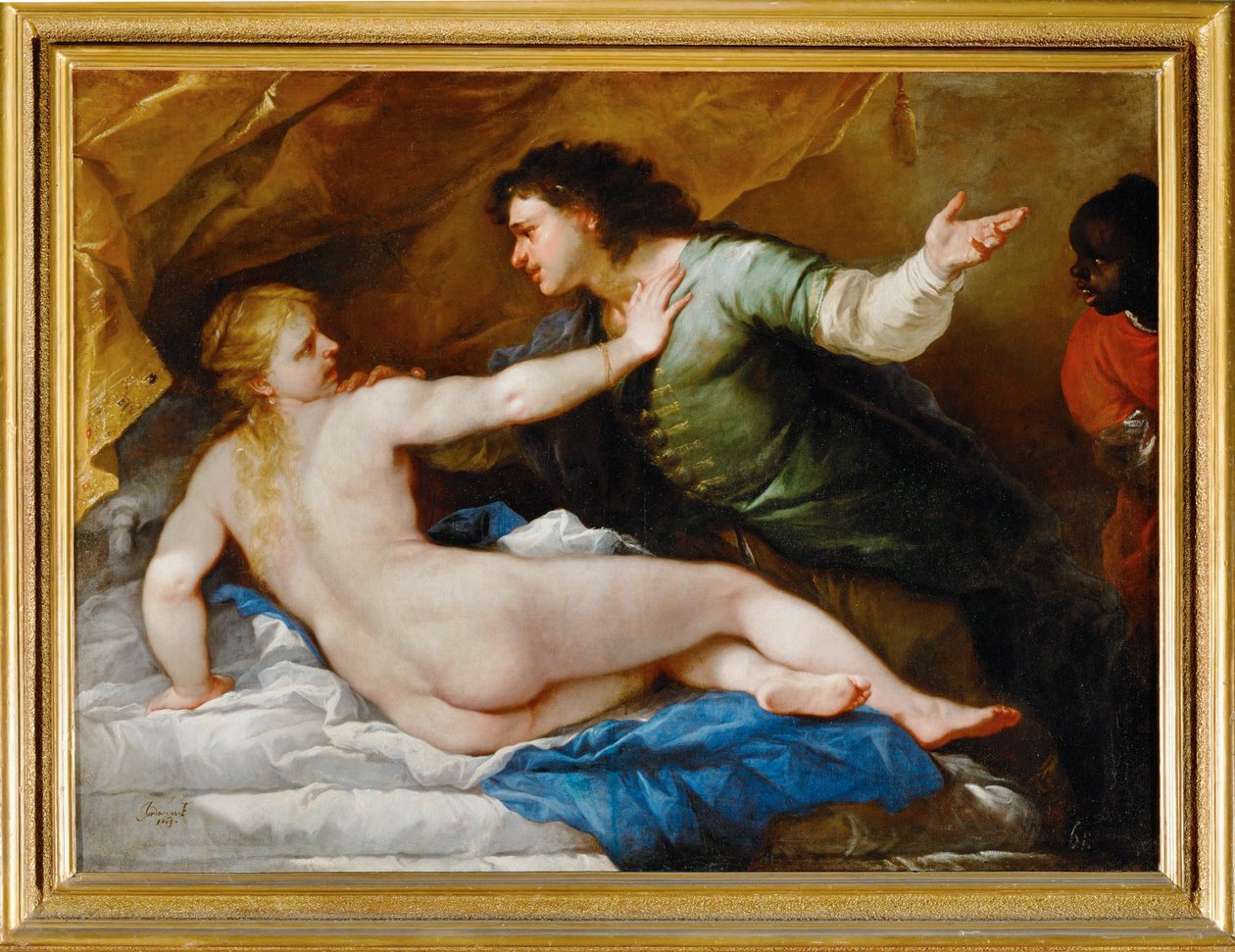 Lucretia és Sextus Tarquinius (festmény, vászon) alkotó: Luca Giordano