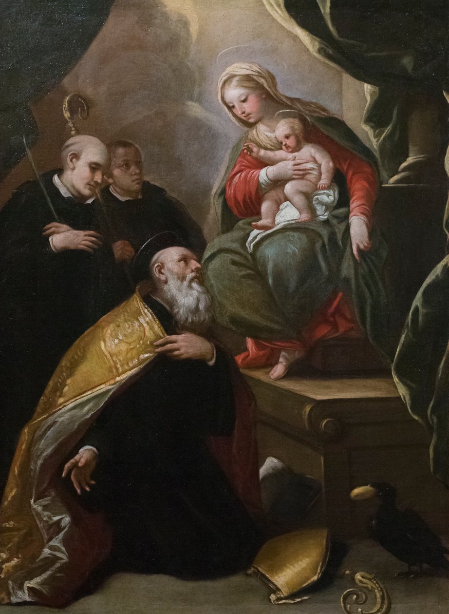 Madonna és gyermeke szentekkel alkotó: Luca Giordano